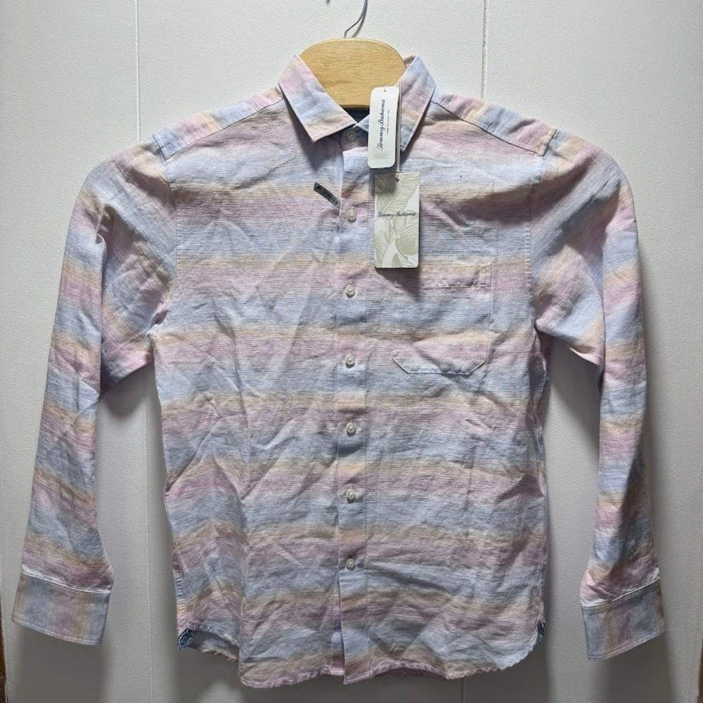Tommy Bahama Barbados Breeze Sunrise Ombre Linen Stretch‎ Size Small NEW